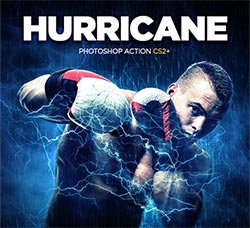极品PS动作－闪电风暴(含高清视频教程)：Hurricane Photoshop Action